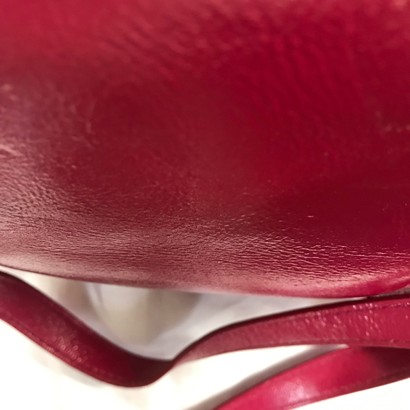 Kate Spade Dark Pink Leather Shoulder Bag with Chain Strap - Picture 6 of 8